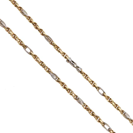 Kaulaketju, pituus 50cm, kelta- ja valkokulta 585,  Paino: 20 g