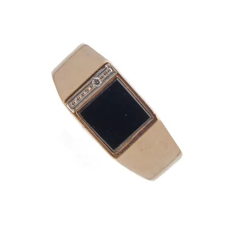 Kivisormus timantilla 1xn.0.005ct, koko 22¾, 585br,  Paino: 4,7 g