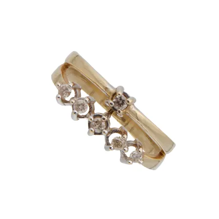 Timanttisormus 6xn.0.02ct, koko 18¾, 585br,  Paino: 4,2 g