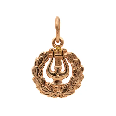 Lyyra-riipus, korkeus 17mm, 585,  Paino: 0,8 g