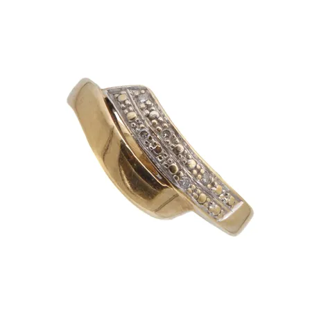 Timanttisormus 5xn.0.005ct, koko 15¾, kaiverrettu, 585br,  Paino: 2,5 g