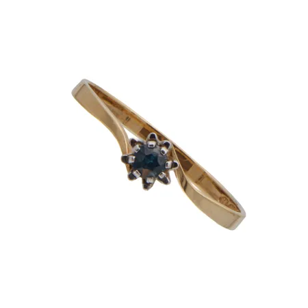 Kivisormus, koko 17¼, kiven Ø 2,7mm, 585br,  Paino: 1,1 g