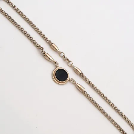 Kaulakoru, Kalevala Koru, Spektroliitti, pituus 46cm, leveys 4-20mm, 925br,  Paino: 33,2 g