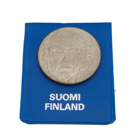 Juhlaraha, Urho Kekkonen 1975, nimellisarvo 10 mk, 500, Paino: 23,4 g