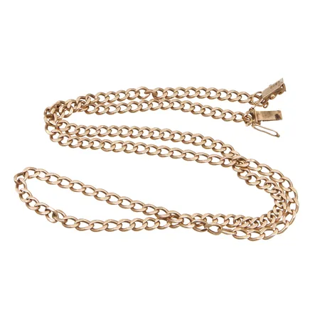 Viallinen panssarikaulaketju, pituus 63cm, leveys 5mm, 585,  Paino: 30,2 g