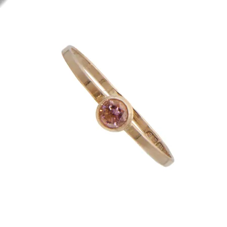 Kivisormus, koko 17, kiven Ø 3,5mm, 585br,  Paino: 0,7 g