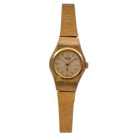Teräsrannekello, Citizen, rungon Ø 19mm, quartz: paristo loppunut, takana kaiverrus, rannekeen pituus 170mm