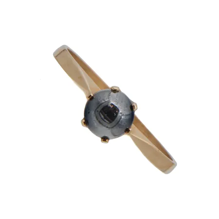 Hematiittisormus, koko 16½, kiven Ø 5,2mm, 585br,  Paino: 1,4 g