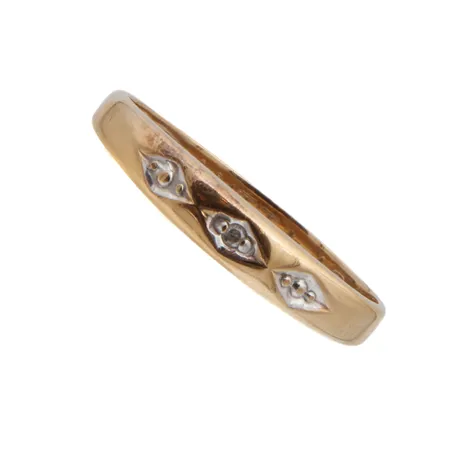 Timanttisormus 1xn.0.005ct, koko 16, kaiverrettu, 585br,  Paino: 0,8 g