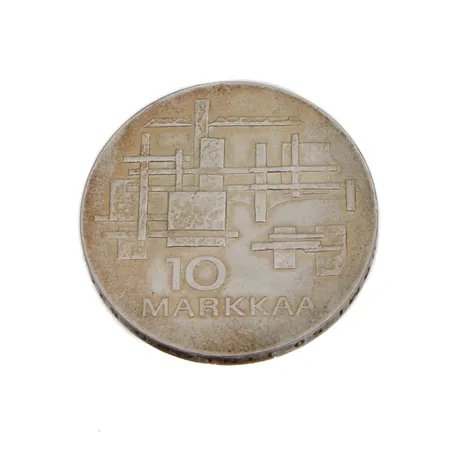 Juhlaraha, 10 markkaa, Itsenäinen Suomi 50 vuotta 1917 -1967, Suomi, 900,  Paino: 23,8 g