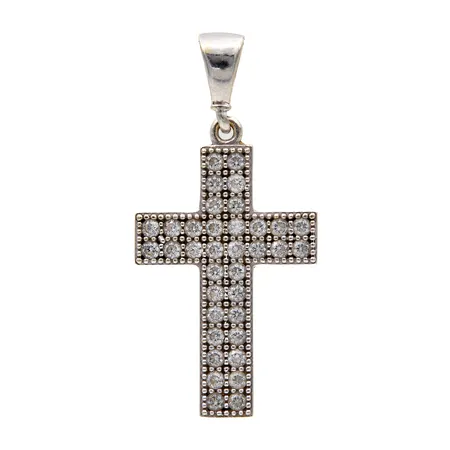 Kiviristiriipus, korkeus 25mm, 585br valkokulta,  Paino: 1,4 g