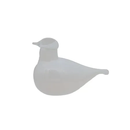 Lasilintu, Tirri, valkoinen, signeeraus O.T II-laatu Nuutajärvi, mitat 70x100mm