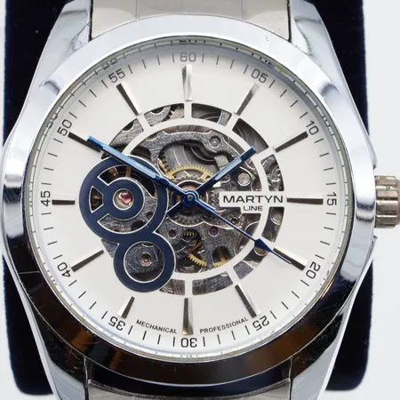 Teräsrannekello Martyn Line, RS collection 6302, taulun Ø 42mm, rannekkeen pituuas 200mm, automaatti, lisäranneke, laatikko