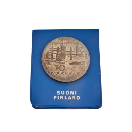 Juhlaraha, Suomen itsenäisyyden kunniaksi 1917-1967, nimellisarvo 10mk, 900,  Paino: 23,9 g