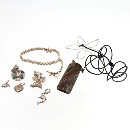 Hopeakoruja, osa viallisia, 925br, Paino: 37,3 g