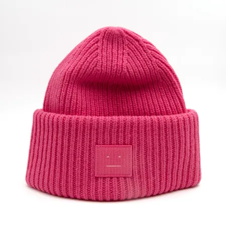 Pipo, Acne Studios, Large face logo beanie, pinkki