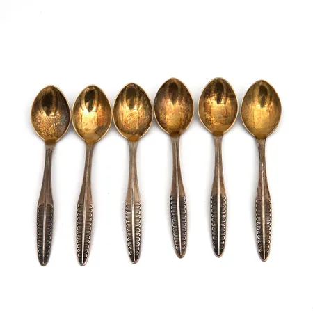 Kuusi mokkalusikkaa, pituus 105mm, 916, Paino: 75,4 g