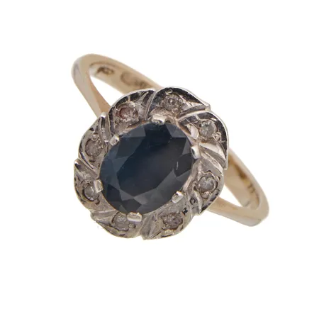 Diana-sormus timanteilla 8xn.0.005ct, koko 17, 585br,  Paino: 3,4 g