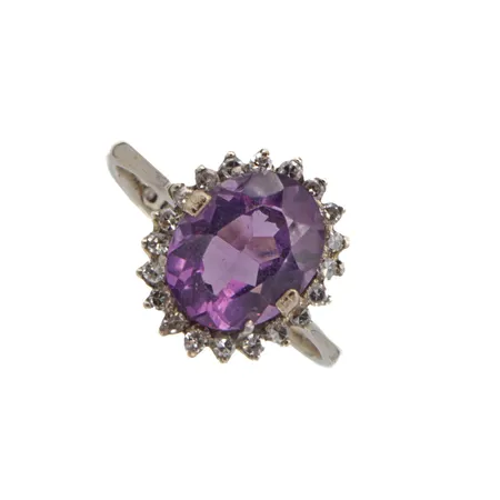 Kivisormus timanteilla 20xn.0.005ct, kaksi istutuksen kynttä katkennut, koko 19, 585br valkokulta, Paino: 4,4 g