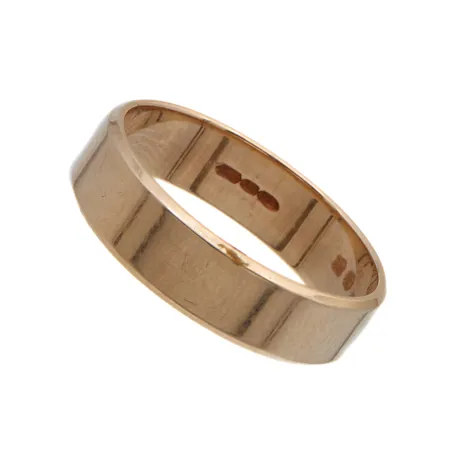 Sileä sormus, kaiverrettu, koko 18¾, 585, Paino: 4,2 g