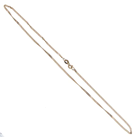 Panssarikaulaketju, pituus 38cm, leveys 2mm, 585,  Paino: 3,6 g