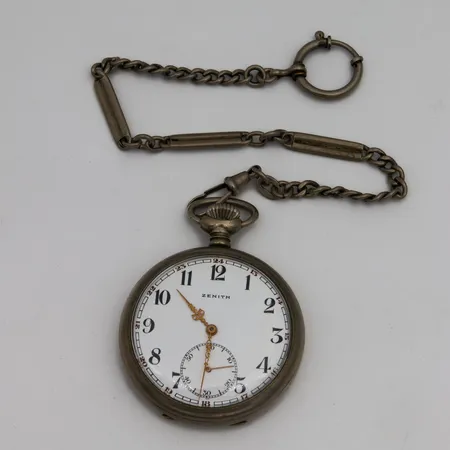 Taskukello Zenith, kaiverrettu, manuaali, korkeus 70mm, Ø 50mm, metallia