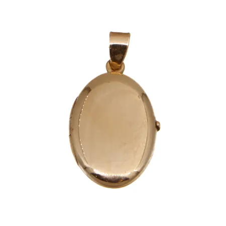 Medaljonki, käytön jälkiä ja lenkissä kulumia, korkeus 26mm, 585br, Paino: 2,9 g