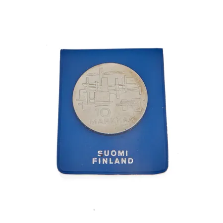 Juhlaraha, Suomen itsenäisyyden kunniaksi 1917-1967, nimellisarvo 10mk, 900,  Paino: 24 g