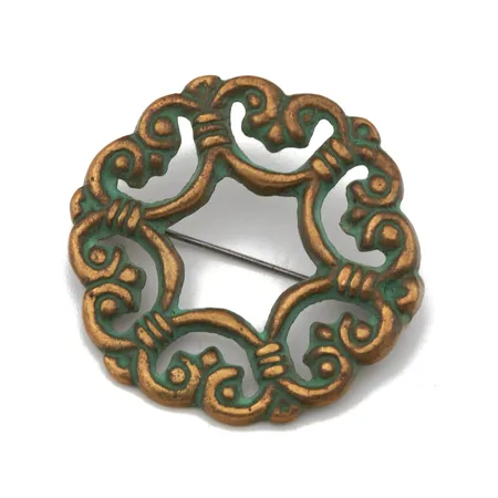 Rintaneula, Kalevala koru, Ø 36mm, pronssia,