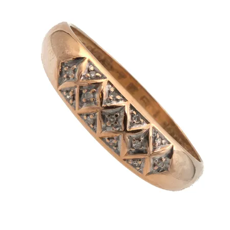 Timanttisormus 13xn.0.005ct, koko 21½, kaiverrettu, Timanttiset Oy, 585, Paino: 3,1 g