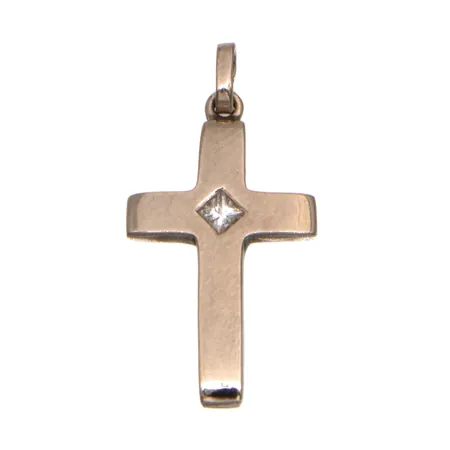 Ristiriipus timantilla 1xn.0.05ct, korkeus 26mm, 585br, Paino: 2,5 g