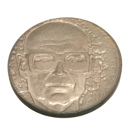 Juhlaraha, Urho Kekkonen 1975, nimellisarvo 10 mk, 500, Paino: 23,3 g