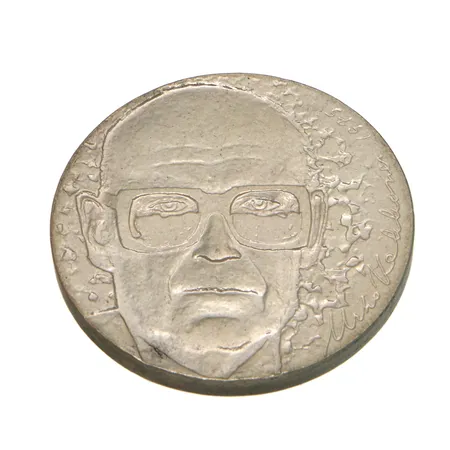 Juhlaraha, Urho Kekkonen 1975, nimellisarvo 10 mk, 500, Paino: 23,2 g