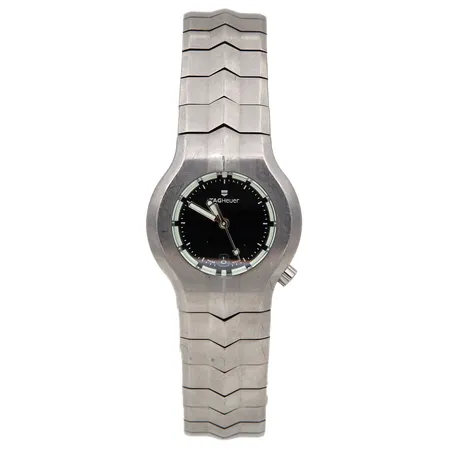 Teräsrannekello, TAG Heuer Alter Ego, quartz, rungon Ø 29mm, ref. WP1310, rungossa ja rannekeessa käytön jälkiä, rannekeen pituus 160mm