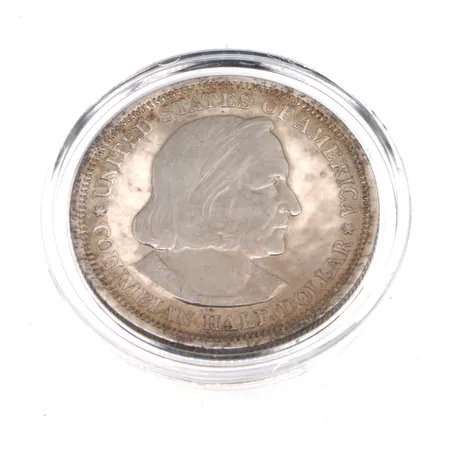 Hopea dollari, Columbian half dollar, 1893, 900, Paino: 12,4 g