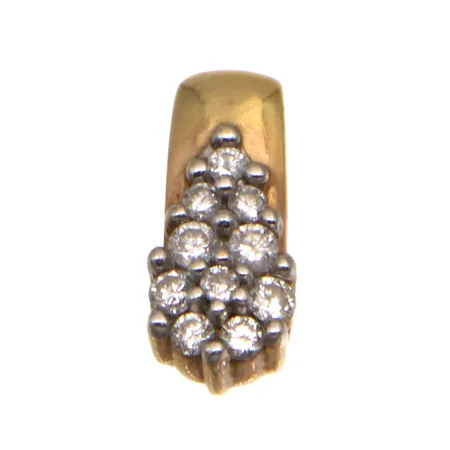 Timanttiriipus, 10xn.0.01-0.02ct, korkeus 14mm, 585,  Paino: 1,3 g