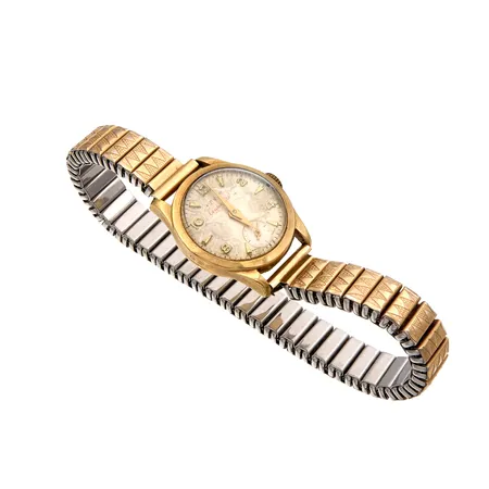 Viallinen kultarannekello Revue, metalliranneke, 585br, Paino: 26,5 g