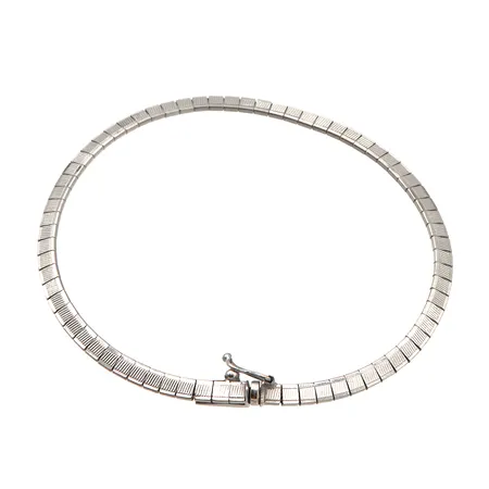 Rannekoru, pituus 190mm, leveys 3.3mm, 585 valkokulta, Paino: 9,2 g