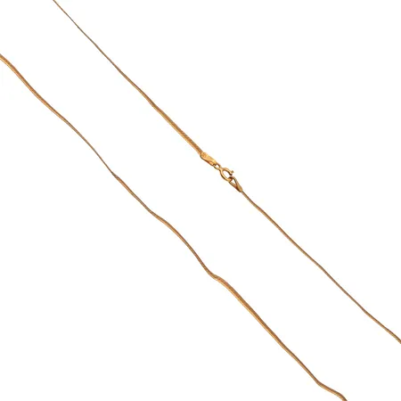 Kaulakoru, käytön jälkiä, pituus 49.5cm, leveys 1.8mm, 585,  Paino: 2,9 g