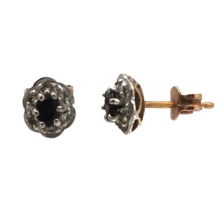 Diana-kivikorvakorut timanteilla 12xn.0.005ct, korkeus 7mm, 585br,  Paino: 1,6 g