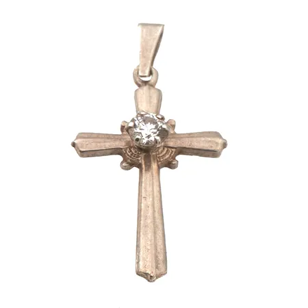 Risti-riipus kivellä, korkeus 30mm, 925br,  Paino: 1,5 g