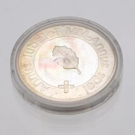 Juhlaraha, Kirkon riemuvuosi 2000, nimellisarvo 100 markkaa, 925, Paino: 22 g