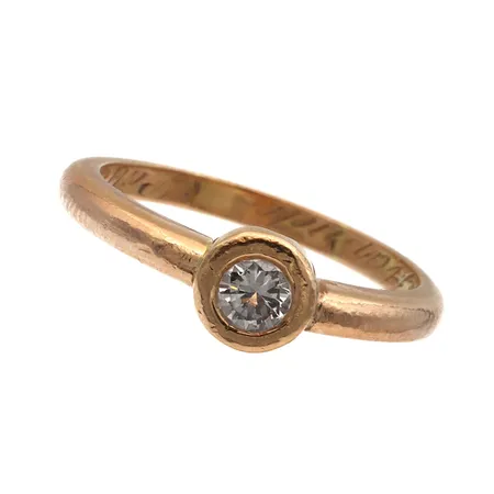 Viallinen timanttisormus 1xn.0.15ct, 750br, Paino: 3,1 g