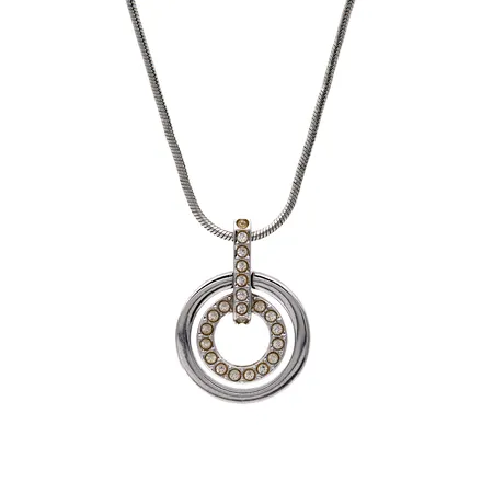 Kivikaulakoru, Swarovski, pituus 41cm, korumetallia, rasia