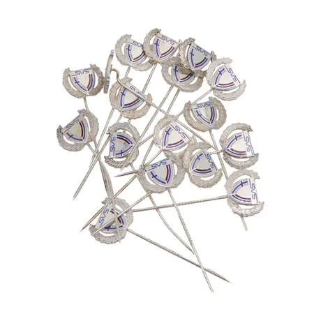 17 rintaneulaa, SVS, pituus 54mm, osa viallisia, 925br, Paino: 44,5 g