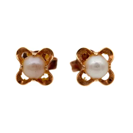Helmikorvakorut, korkeus 8mm, 585br, Paino: 0,7 g