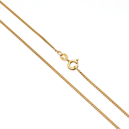 Panssarikaulaketju, pituus 49cm, leveys 1mm, 925, Paino: 3 g
