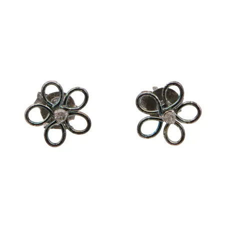 Korvakorut, Kukka, Ø 8mm, 925br, Paino: 0,6 g