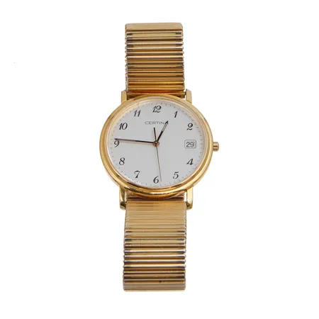Teräsrannekello Certina, taulun Ø 34mm, Quartz, venyvä ranneke - 190mm