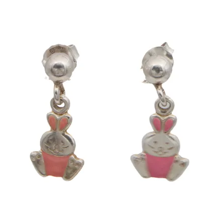 Korvakorut, Pupu, emaloitu, korkeus 16mm, 925br, Paino: 1,8 g